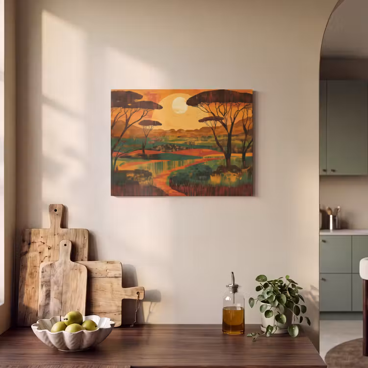 Akoestisch schilderij - Landschap - Afrikaans - Zon — 3
