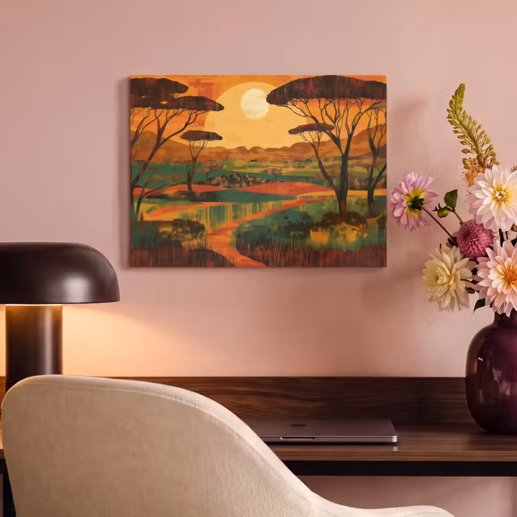 Akoestisch schilderij - Landschap - Afrikaans - Zon — 4