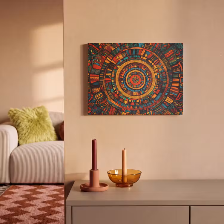 Akoestisch schilderij - Mandala - Cirkels - Patronen — 2