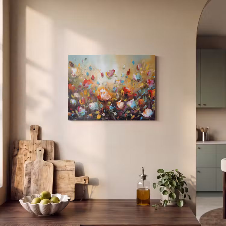 Akoestisch schilderij - Bloemen - Kunst - Natuur - Olieverf — 3