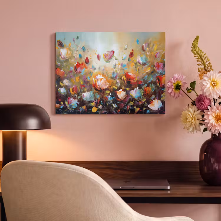 Akoestisch schilderij - Bloemen - Kunst - Natuur - Olieverf — 4