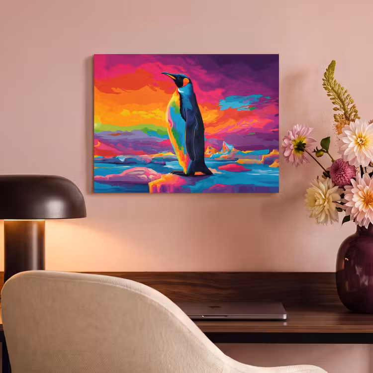 Akoestisch schilderij - Ijsschots - Pinguïn - Abstract - Lucht — 4