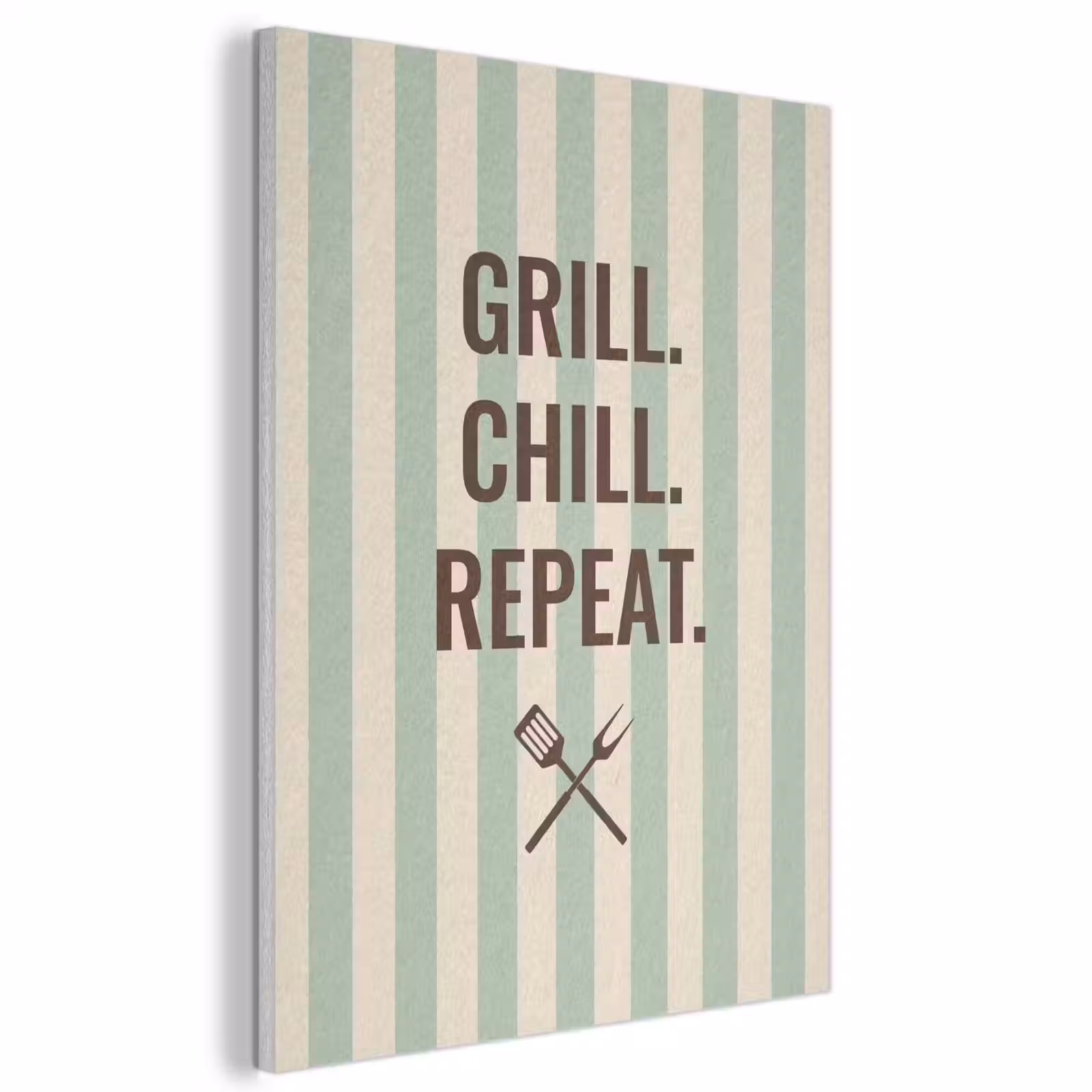 Akoestisch schilderij - Quote - Strepen - Grill — 1