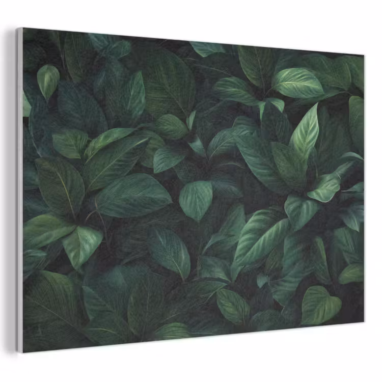 Akoestisch schilderij - Bladeren - Ovaal - Groen - Nerven — 1