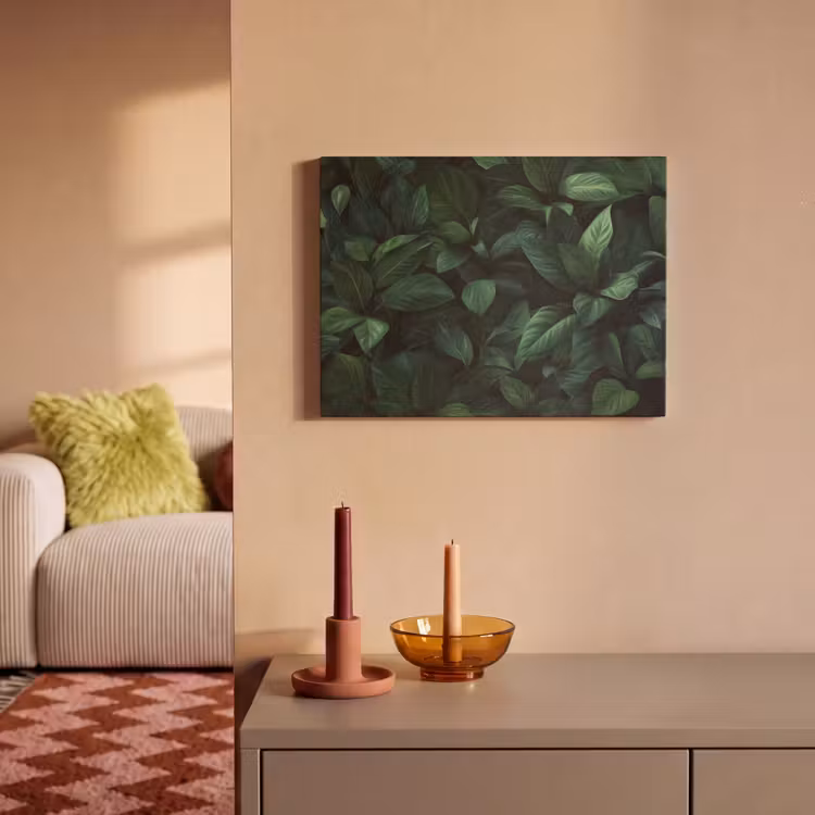 Akoestisch schilderij - Bladeren - Ovaal - Groen - Nerven — 2