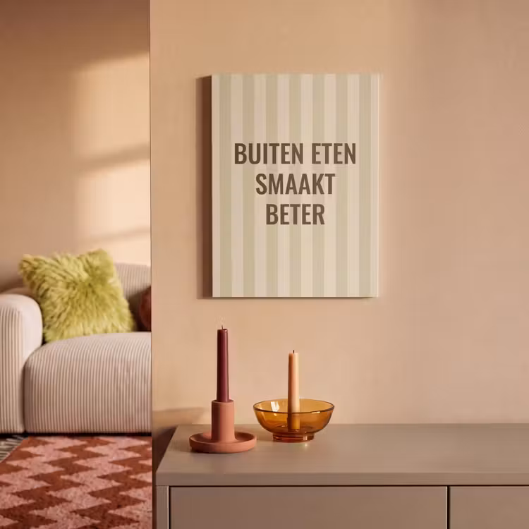 Akoestisch schilderij - Buiten - Quote - Strepen - Zomer — 2