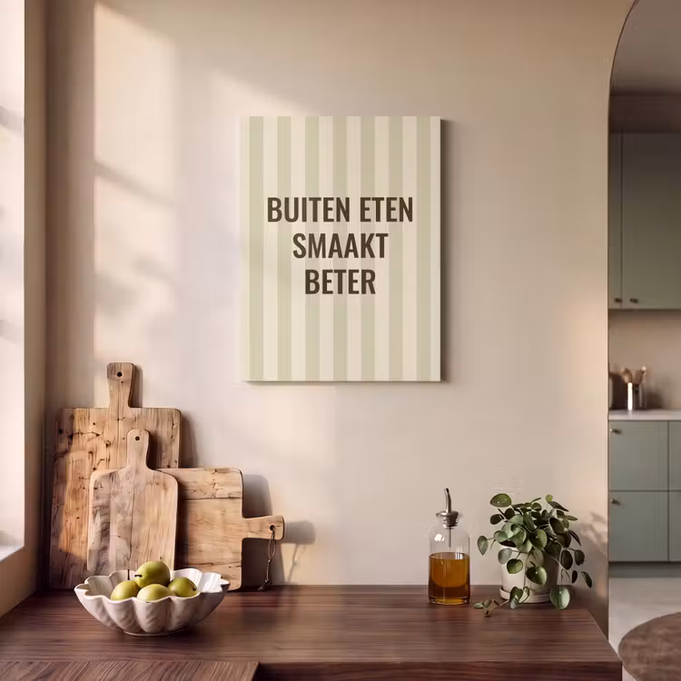 Akoestisch schilderij - Buiten - Quote - Strepen - Zomer — 3