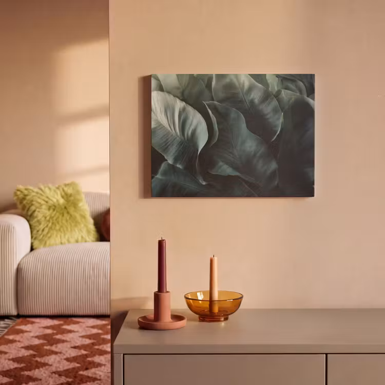 Akoestisch schilderij - Groen - Bladeren - Glad - Nerven — 2