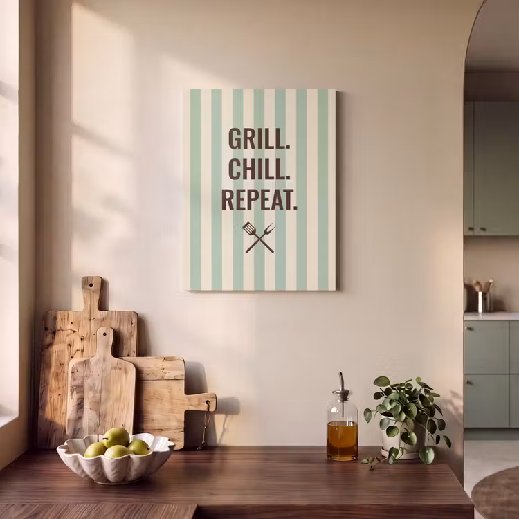 Akoestisch schilderij - Quote - Strepen - Grill — 3