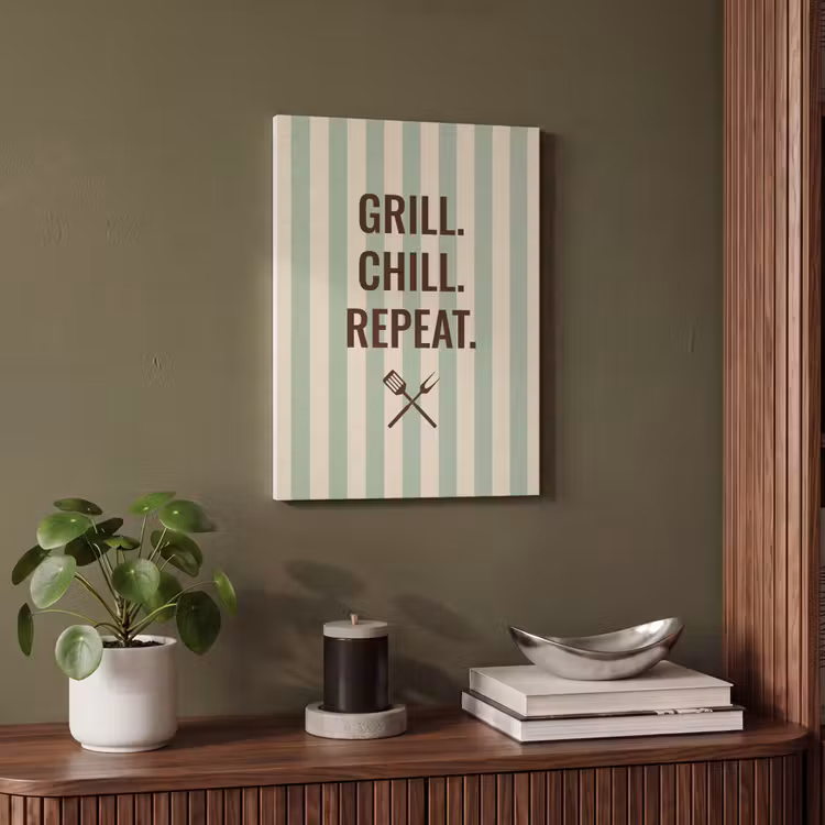Akoestisch schilderij - Quote - Strepen - Grill — 4