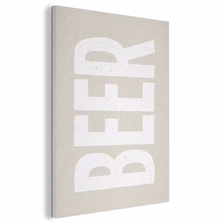 Akoestisch schilderij - Beer - Japandi - Beige - Decoratie — 1