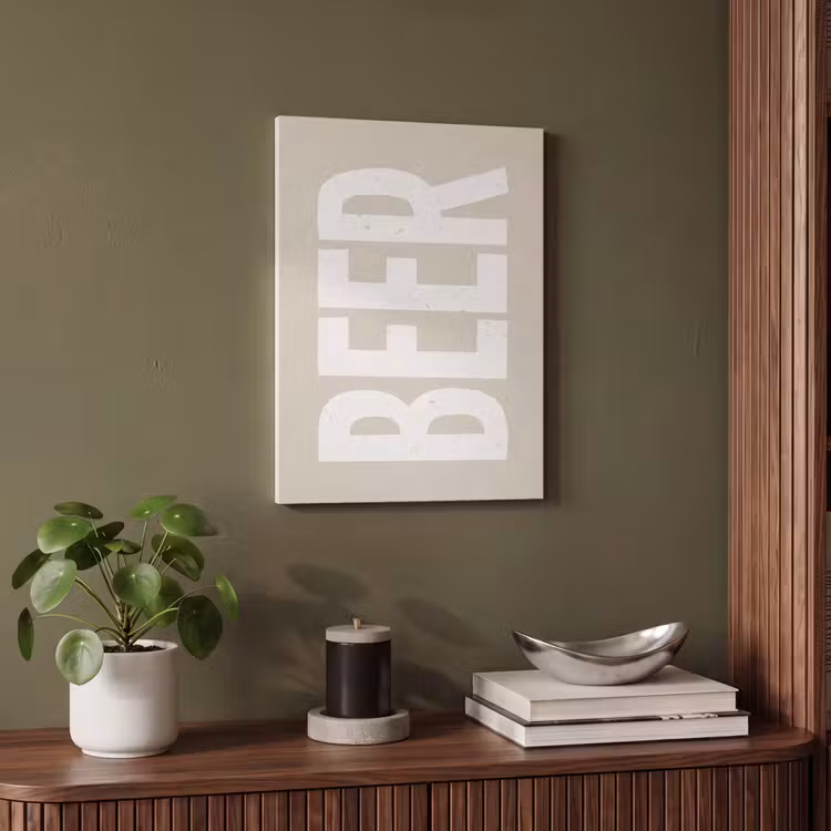 Akoestisch schilderij - Beer - Japandi - Beige - Decoratie — 4
