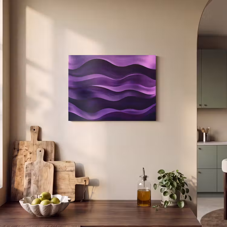 Akoestisch schilderij - Golven - Abstract - Paars — 3