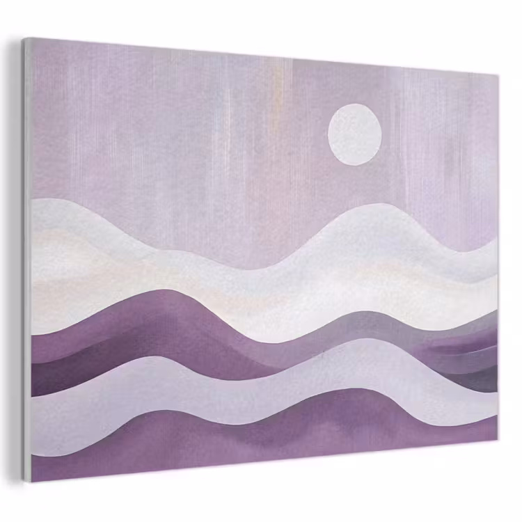 Akoestisch schilderij - Golven - Heuvels - Abstract - Paars — 1