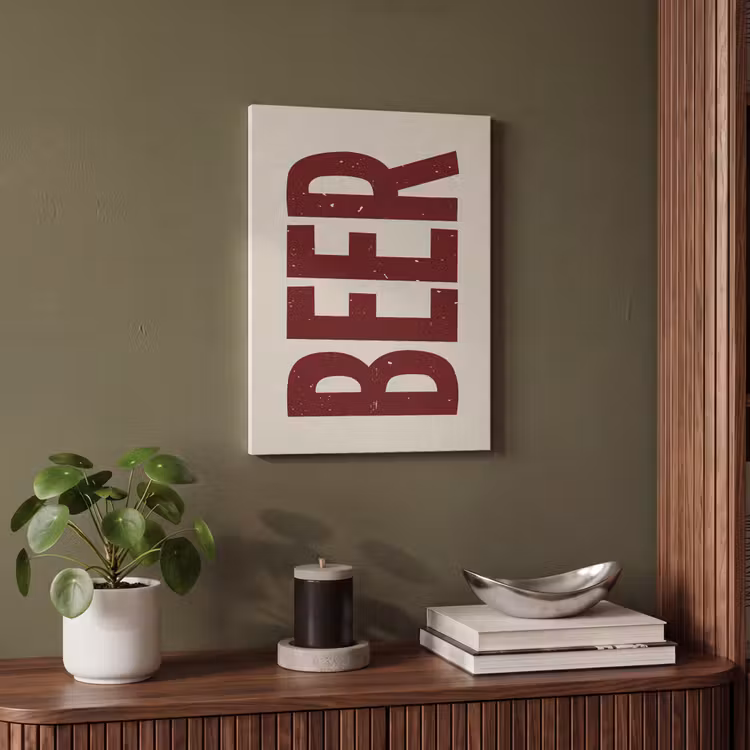Akoestisch schilderij - Japandi - Beer - Red - Retro — 4