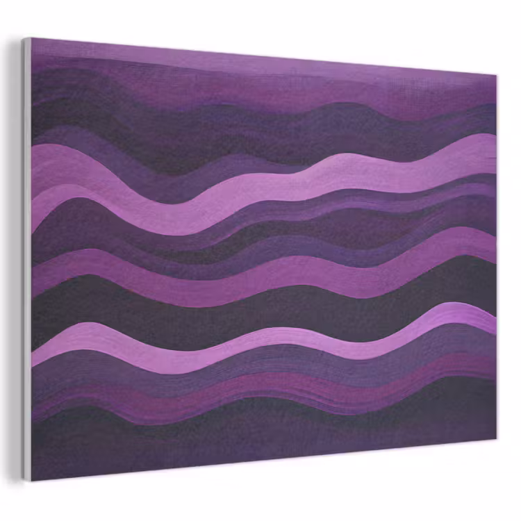 Akoestisch schilderij - Lijnen - Golven - Paars - Abstract — 1