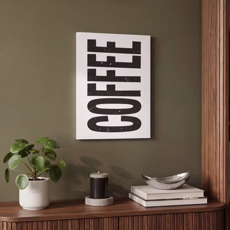 Akoestisch schilderij - Koffie - Decoratie - Japandi - Vintage — 4