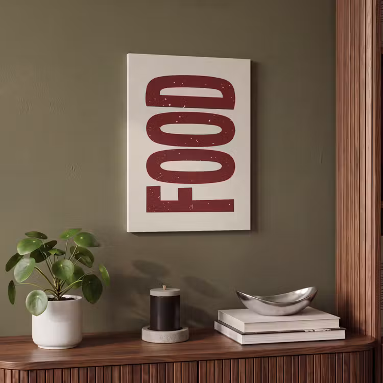 Akoestisch schilderij - Eten - Japandi - Rood - Decoratie — 4