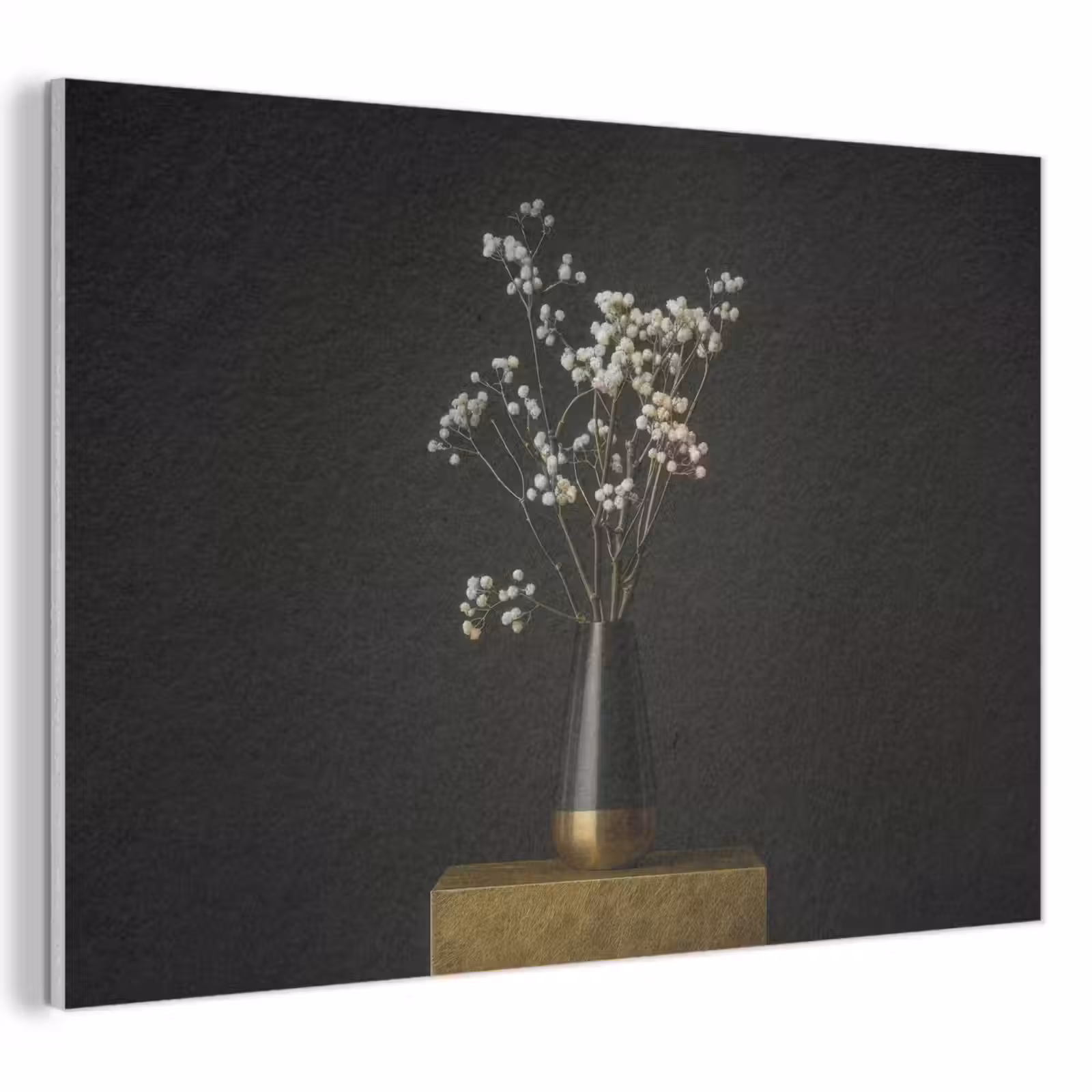 Akoestisch schilderij - Bloembollen - Wit - Vaas - Minimalistisch — 1