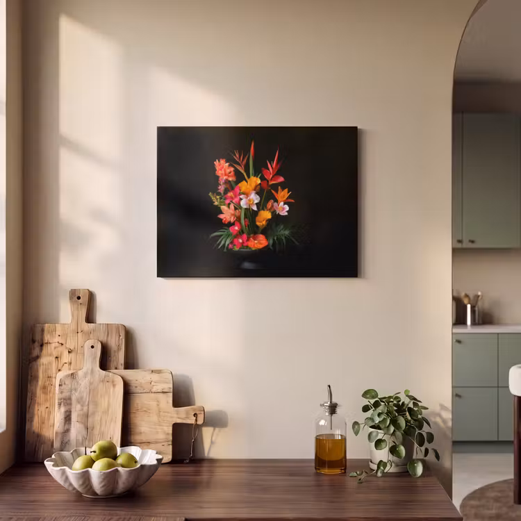 Akoestisch schilderij - Boeket - Bloemen - Exotisch — 3