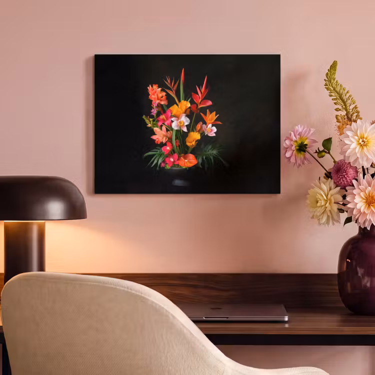 Akoestisch schilderij - Boeket - Bloemen - Exotisch — 4