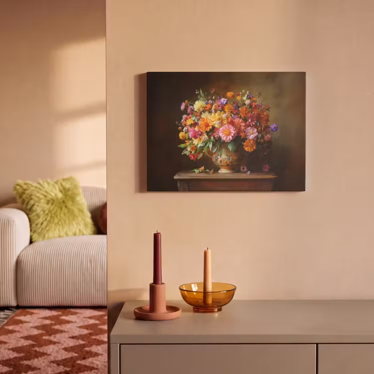 Akoestisch schilderij - Kleuren - Boeket - Vaas - Hout — 2