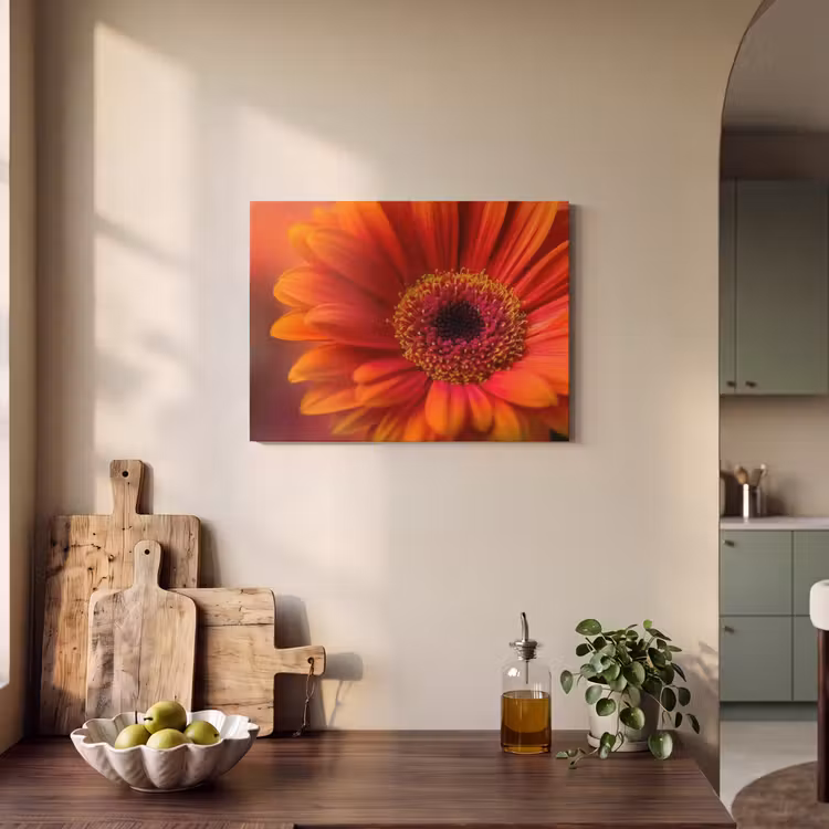 Akoestisch schilderij - Oranje - Gerbera - Intens — 3