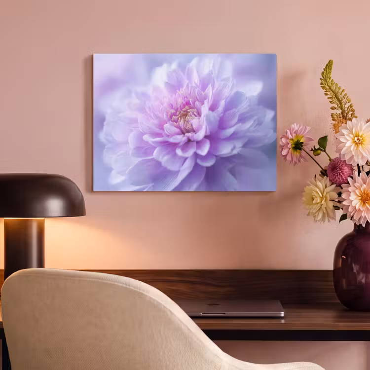 Akoestisch schilderij - Paars - Dahlia - Dromerig — 4