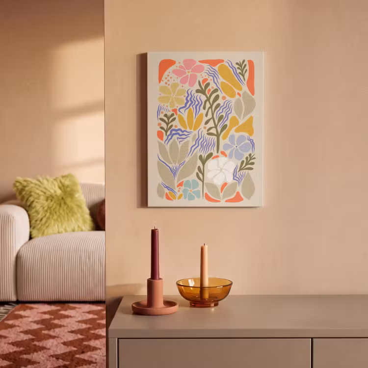 Akoestisch schilderij - Abstract - Bloemen - Bladeren — 2