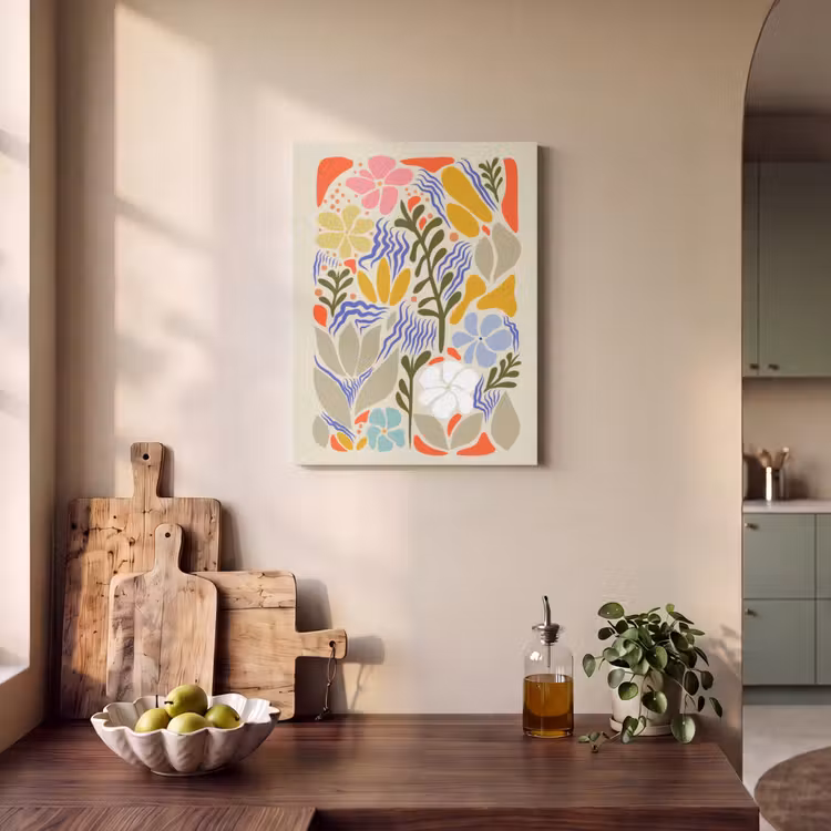 Akoestisch schilderij - Abstract - Bloemen - Bladeren — 3