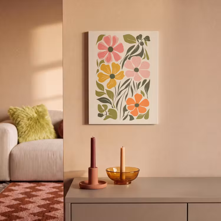Akoestisch schilderij - Bloemen - Speels - Kleurrijk — 2