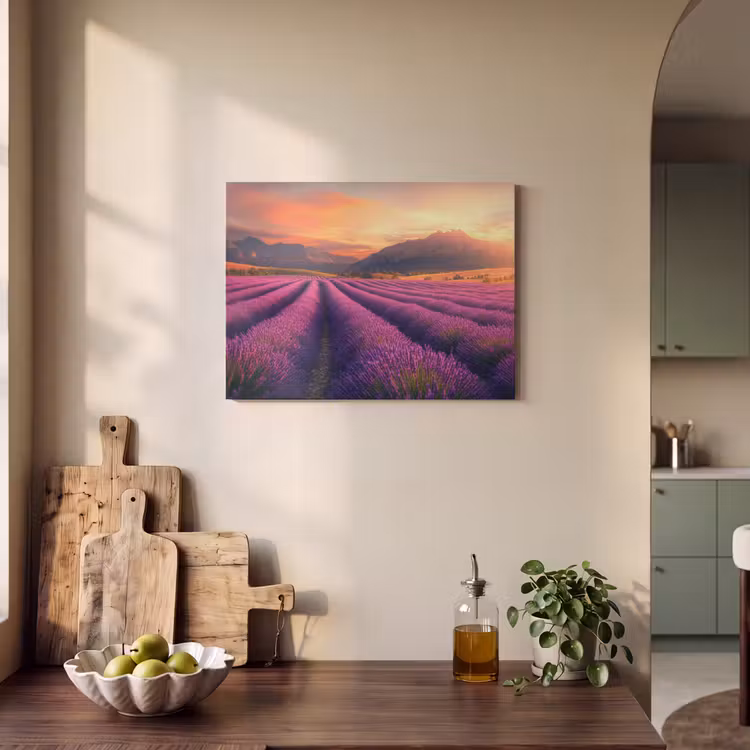 Akoestisch schilderij - Lavendelveld - Zonsondergang - Paars — 3