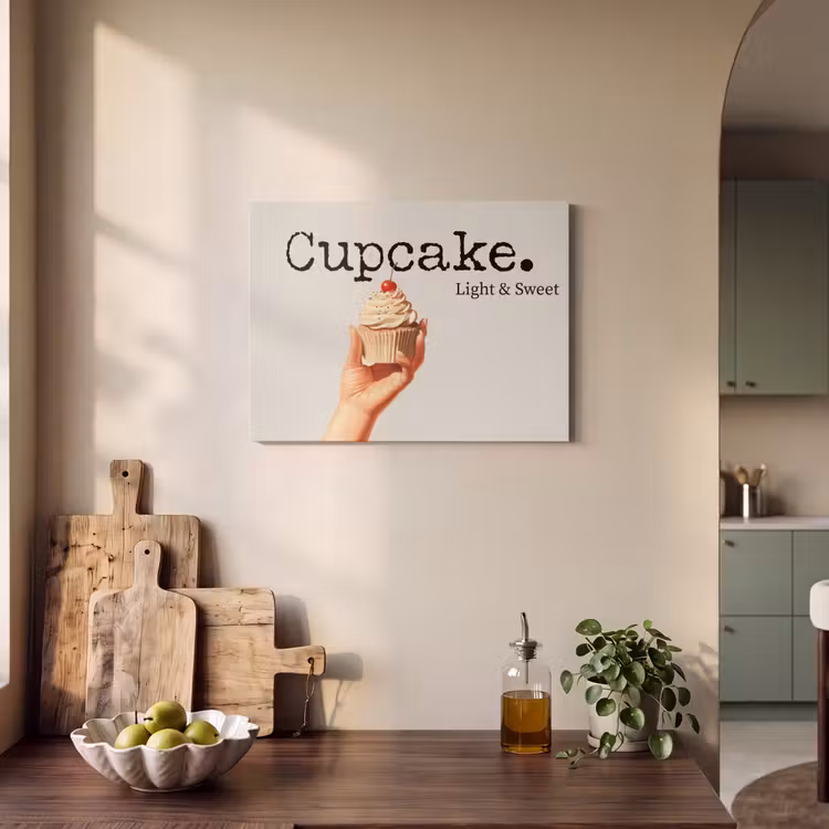 Akoestisch schilderij - Cupcake - Zoet - Kers — 3