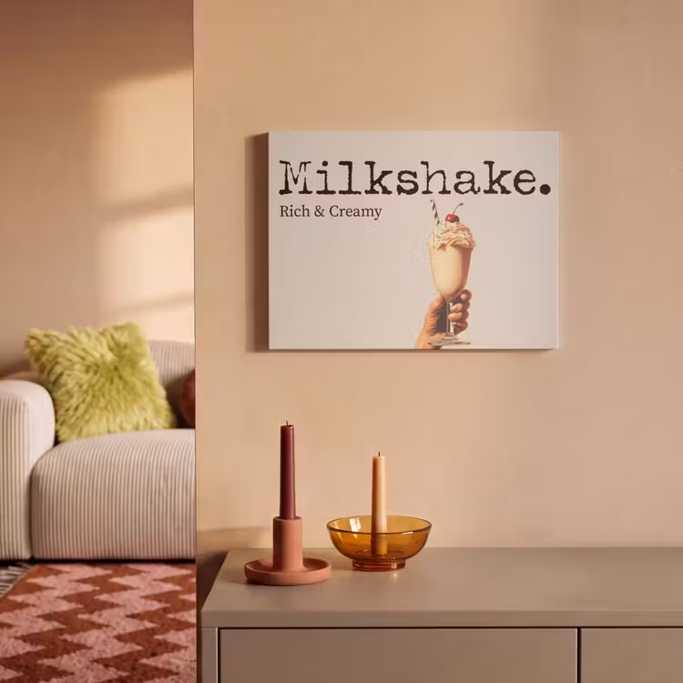 Akoestisch schilderij - Milkshake - Kers - Rietje — 2