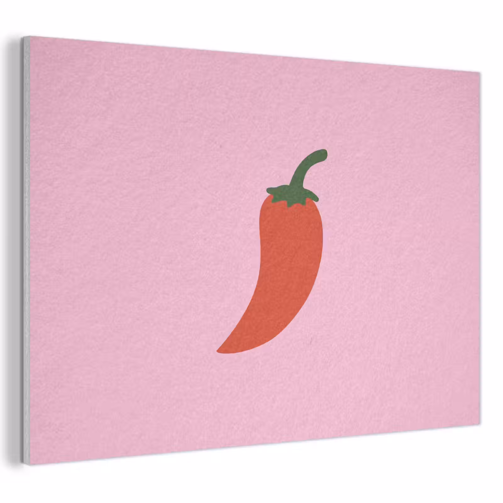 Akoestisch schilderij - Peper - Rood - Illustratie — 1