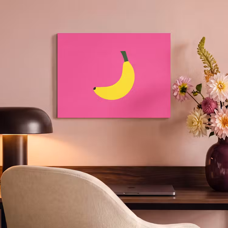 Akoestisch schilderij - Banaan - Geel - Fruit — 4