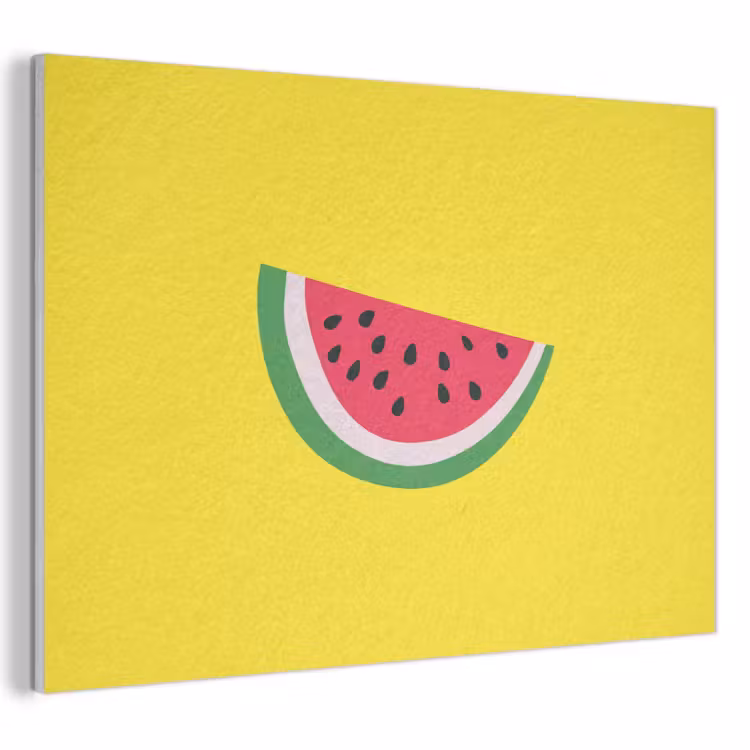 Akoestisch schilderij - Fruit - Watermeloen - Geel — 1
