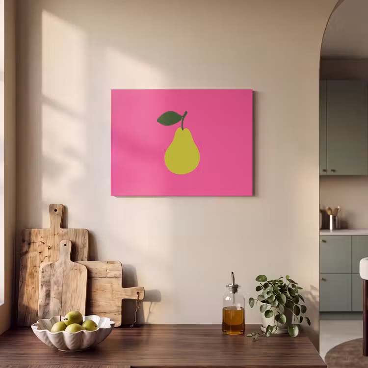 Akoestisch schilderij - Illustratie - Fruit - Peer - Groen — 3