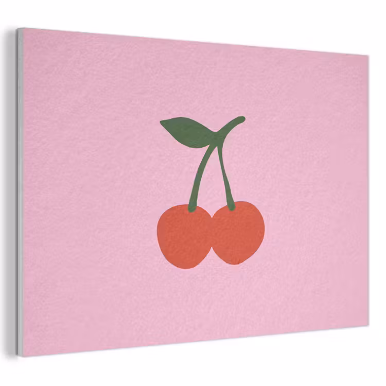 Akoestisch schilderij - Kersen - Roze - Illustratie — 1