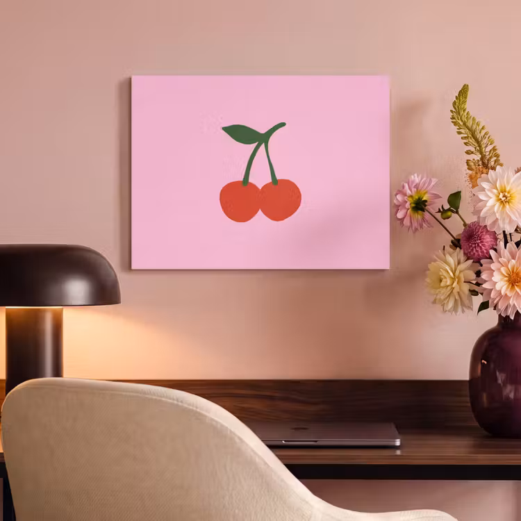 Akoestisch schilderij - Kersen - Roze - Illustratie — 4