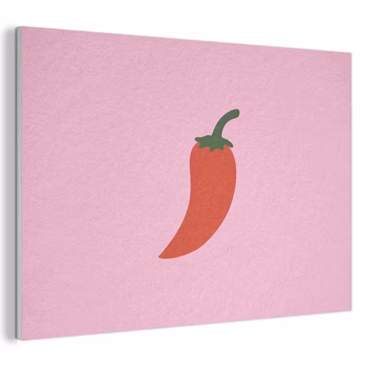 Akoestisch schilderij - Peper - Rood - Illustratie — 1
