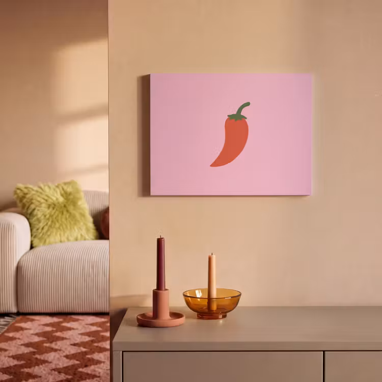 Akoestisch schilderij - Peper - Rood - Illustratie — 2