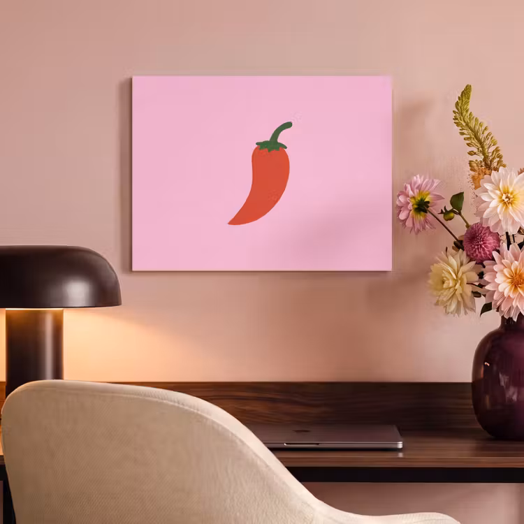Akoestisch schilderij - Peper - Rood - Illustratie — 4