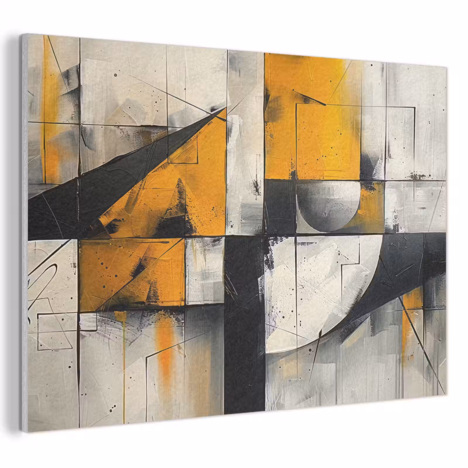 Akoestisch schilderij - Geel - Abstract - Modern - Vormen — 1
