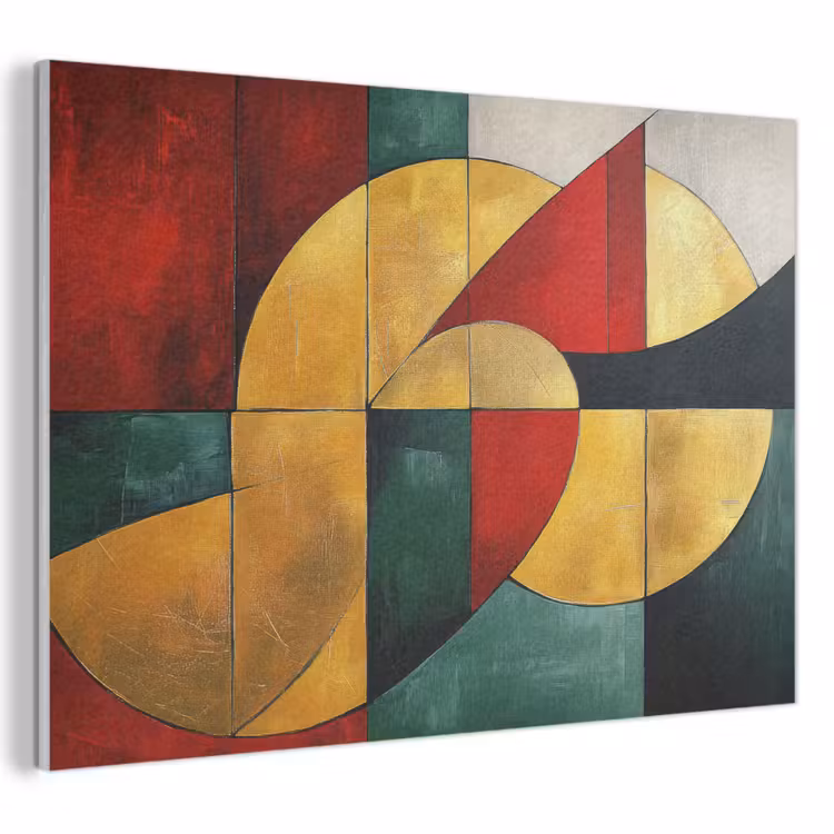 Akoestisch schilderij - Abstract - Kerst - Goud - Rood - Groen — 1