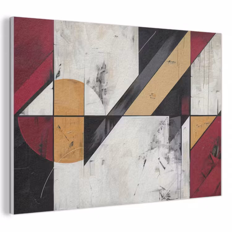 Akoestisch schilderij - Modern - Abstract - Geometrisch - Rood - Industrieel — 1