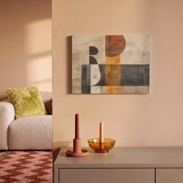 Akoestisch schilderij - Modern - Kunst - Beige - Industrieel — 2
