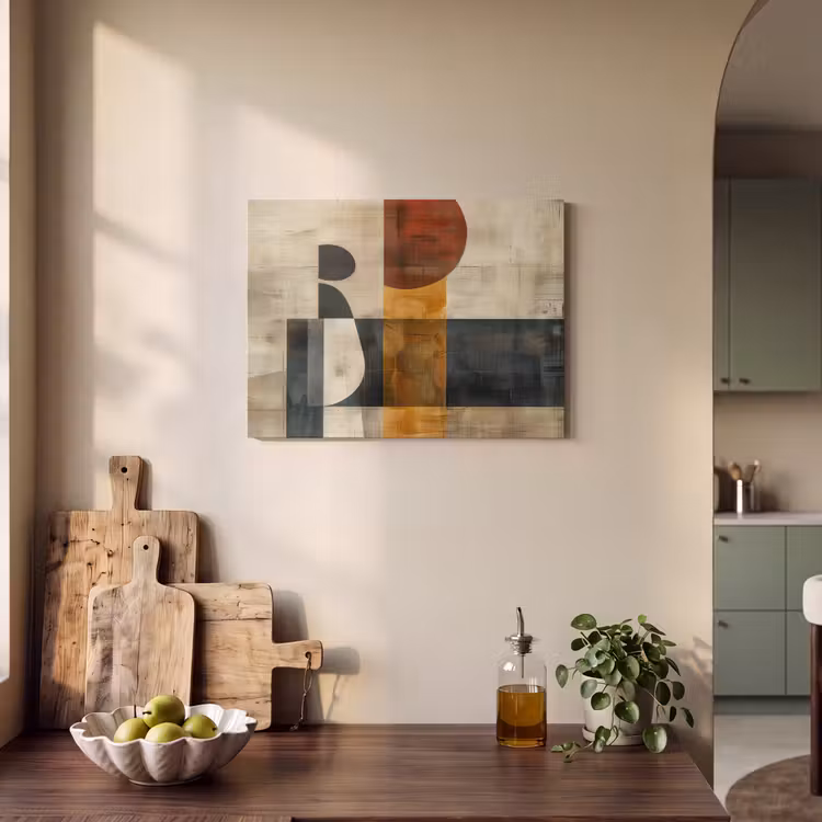 Akoestisch schilderij - Modern - Kunst - Beige - Industrieel — 3