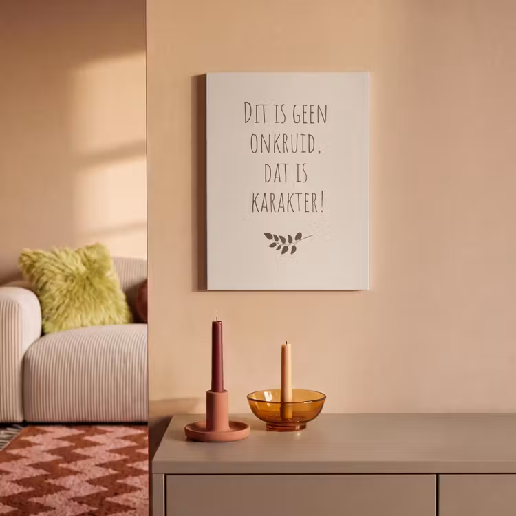 Akoestisch schilderij - Bruin - Minimalistisch - Quote - Zomer — 2