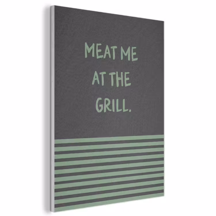 Akoestisch schilderij - Quote - Groen - Grill - Zomer — 1